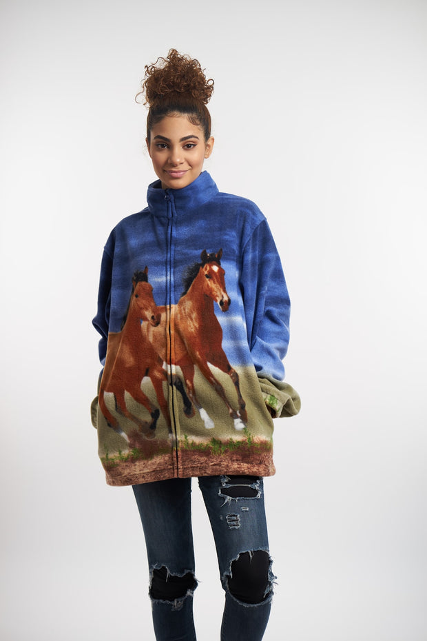 Full-Zip Fleece Animal Sweatshirt - Wildkind